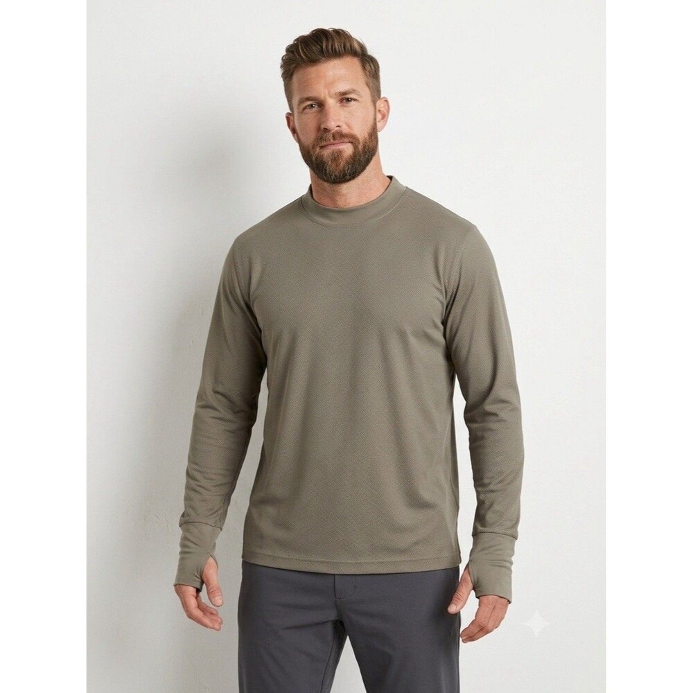 Duluth Trading Co Buck Naked Base Layer Shirt Mens 3XL Mock Neck Grey NWT